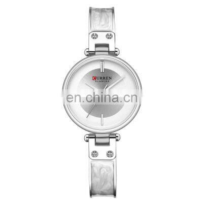 CURREN 9058 Hotsale Waterproof Woman Bracelet Wrist Steel Casual Women's Wristwatch