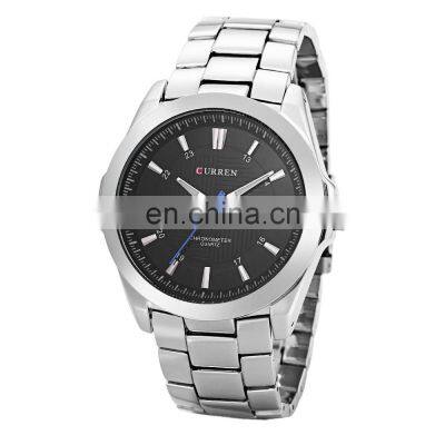 CURREN Men's Stainless Steel Watch Japanese Movement Waterproof Quartz Watch