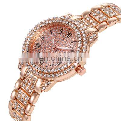 New Retro Diamonds Thin Strap Business Women's Watch Simple Business Style Quartz Watch in Stock Wholesale custom logo watch