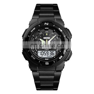 oem watch 1370 skmei relojes inteligentes mens gold watch digital analog wrist