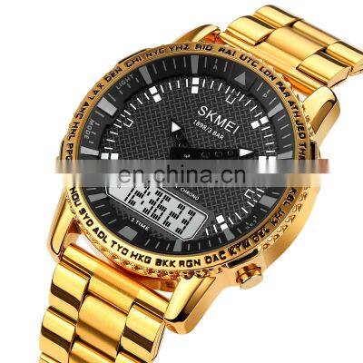 SKMEI 1898 Cheap Chronograph Date Alarm Analog Digital Watch for Sport Hot Selling Stainless Steel Watch Relogio Masculino