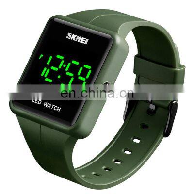 Wholesale casual sport digital watch famous brand Skmei 1541 waterproof ABS case PU band LED wristwatch