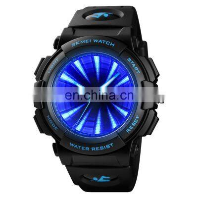 SKMEI fashionable model 1521 japan mov't quartz watch blue light cool men watch