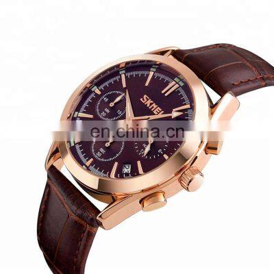skmei watch review 9127 custom quartz men sport leather band quartz watches