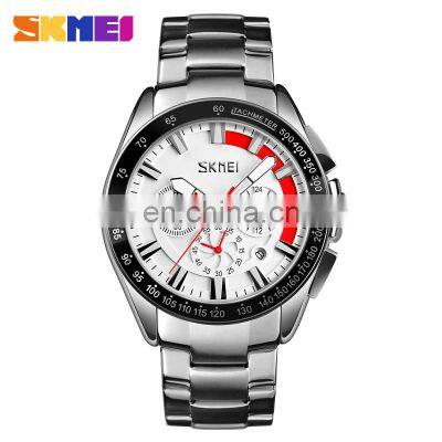 Skmei 9167 fashion jam tangan japan movt quartz watch stainless steel back men wrist watch waterproof 3ATM