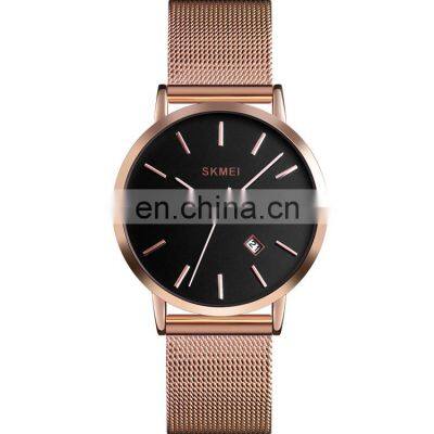 Original factory wholesale hot selling Skmei 1530 OEM custom logo simple stainless steel mesh quartz ladies jam tangan