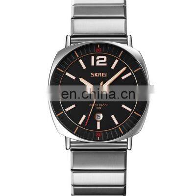 Classic square dial business men quartz watch fashion brand Skmei 9280 accept customized logo stainless steel watch