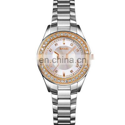 Fashion top quality brand Skmei 1533 wholesale minimalist ladies quartz watch luxury diamond dial women wristwatch