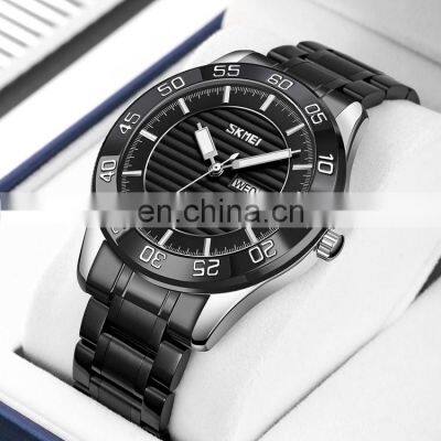 New Arrival Skmei 9293 Customized Logo Quartz Watch for Men Stainless Steel Strap Waterproof 30 Meters
