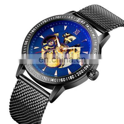 Guangzhou watch market Skmei 9216 luxury fashion stainless steel automatic wristwatches for business men