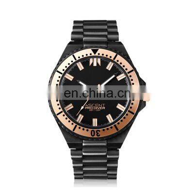 Custom Logo High Quality Diver Watch 200m Water Resistant Japanese Automatic Movement Stainless Steel Case Luxury Men's Watch