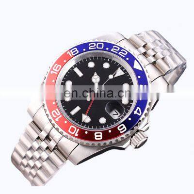 Custom Logo Luxury Men's Watch Automatic Mechanical Watch 904L Stainless Steel Mineral Glass Water Resistant