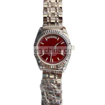 High-end business casual strip nail steel belt double calendar miniature waterproof outdoor quartz watch ladies mechanical movem