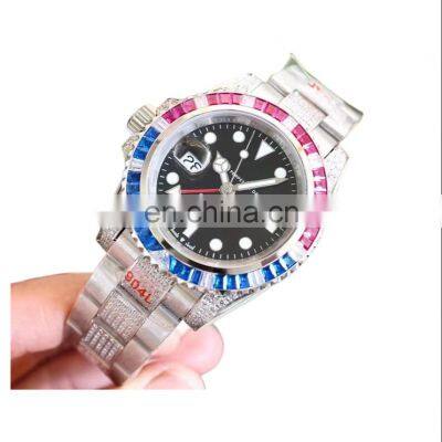 Luxury Edition Men's Sports Watch Automatic Mechanical Movement 904L Steel 40MM Premium Crystal Ice Cube Luminous GMT Watch