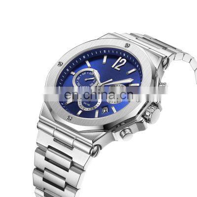Hot Selling Relojes Mens Timepieces OEM Stainless Steel Band Quartz Movement Custom Watch male Fashion Watches Men Wrist Luxury