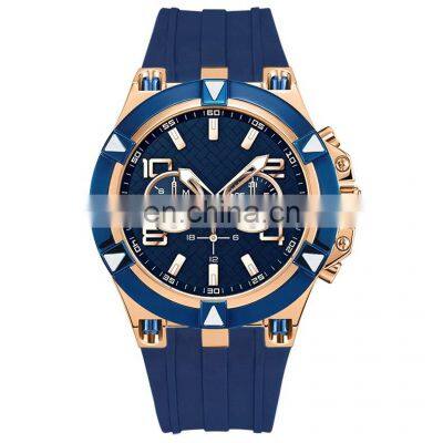 Private label watch manufacturer 2019 new design 24 hour dial stainless steel back multifunction dual watch