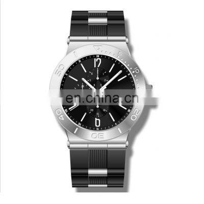 Chinese Manufacturer Customized Your Brands Men Luxury Watches Silver Case Stainless Steel Wrist Watch
