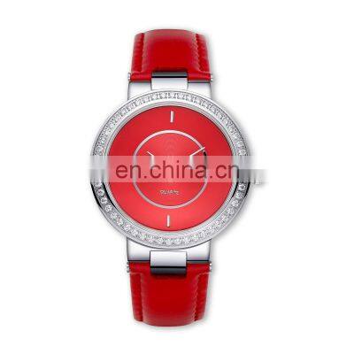 Custom your Logo quartz watches Bling Diamond Dial Lady Watch Crocodile Leather Luxury watches women