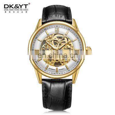 New Arrival Relogio Masculino Skeleton Automatic Watch Men Gold plated Luxury Watch Orologio Automatico Custom Logo Man Watch