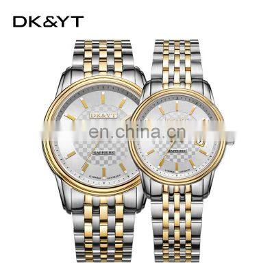 Small order gold case plating Japanese luxury automatic metal strap mechanical movement wrist watch mechanism