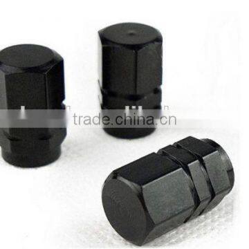 Black Wheel Tyre Tire Valve Stems Air Dust Cover Screw Caps Car Truck Bike