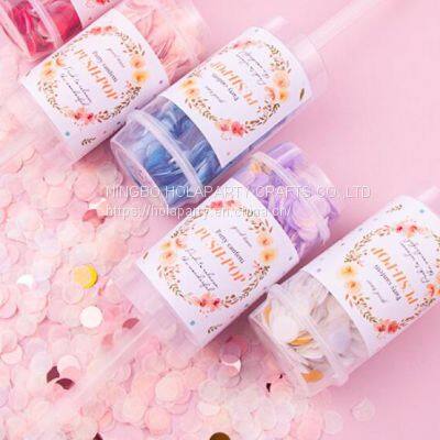 Push pop confetti popper for wedding party celebrations gender reveal party