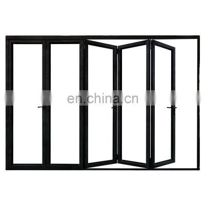 2.0 thick aluminium framed bifold doors aluminum profile bifold door for villa garden