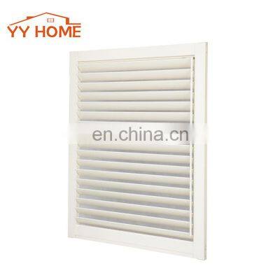 YY Home aluminum plantation shutter in white matching bi-fold and sliding window