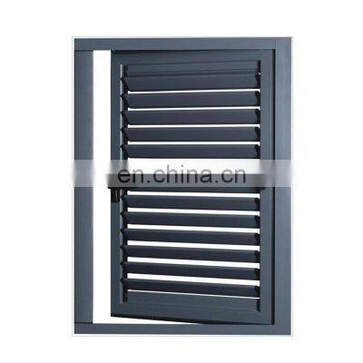 North American standard customize size glass aluminium louver window for villa house with high quality