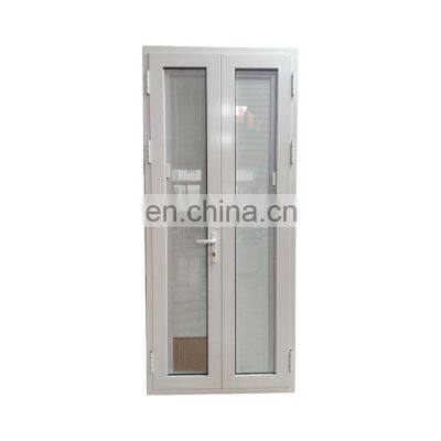 Double Leaf Aluminium Casement Window Doors With Louver Shutter