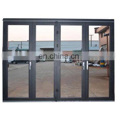 Soundproof aluminum glass door bi fold door