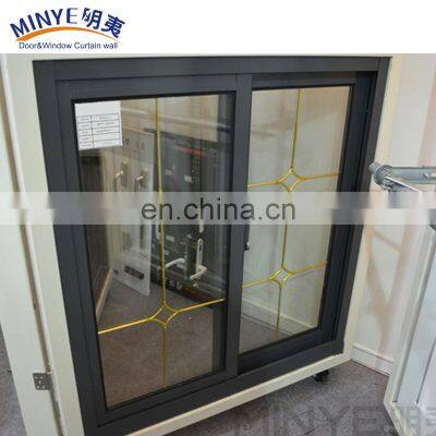 Durable Modern Style Aluminum French window sliding opening grill design