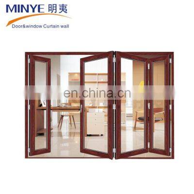 2018 Hot sale modern wood door design used exterior door aluminum bi folding doors