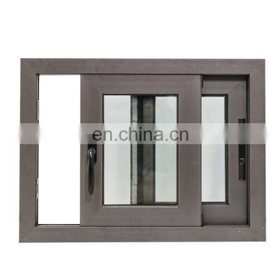 Bifold Black Aluminum Double Tempered Glazed Sliding Glass Window