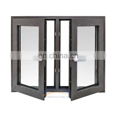 Aluminum Single Tempered Glass Casement Windows