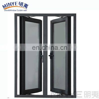 High-grade hotel broken bridge aluminum alloy flat window, hollow tempered glass