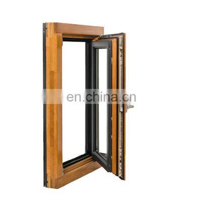 Aluminium alloy casement window double deck toughened glass seals balcony
