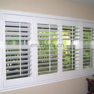Very beautiful white aluminium alloy blinds open manually or electrically