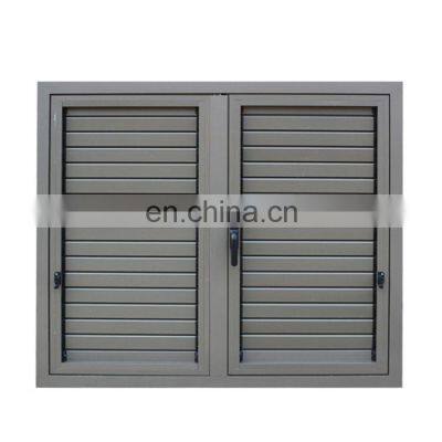 non-Thermal break aluminum alloy casement window plus shutter