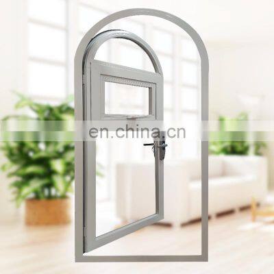 aluminum arched glass casement door for villa