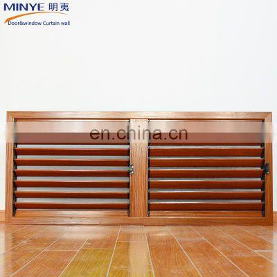 Modern design aluminum wood color profile interior glass roller shutter
