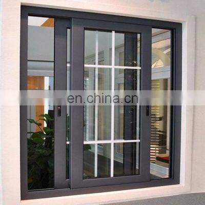 Custom made bedroom for home aluminum frame security sliding glass window residential grill new design