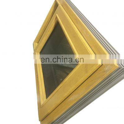 Luxury apartment small simple design stainless steel mosquito net waterproof frame double glass composite aluminum wood window