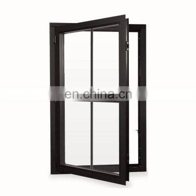Euro frame profiles hinged white double glazed aluminum casement windows price
