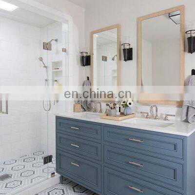modern solid wood ready made pvc basin storage sink mirror vanity bathroom cabinet set
