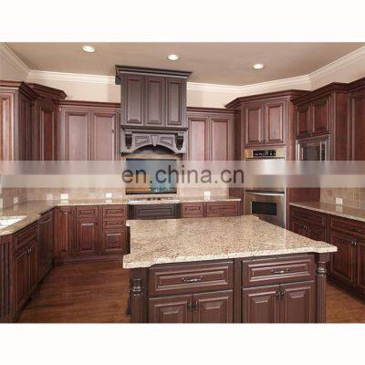 Classic ready built laminated plywood kitchen cabinet film furniture
