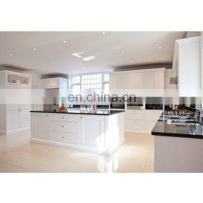 Modern luxury pantry kitchen cabinet units island white shaker wood hutch cabinet doors