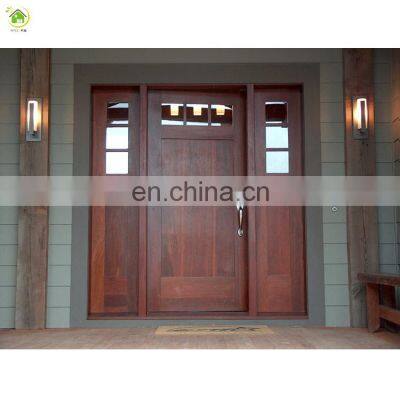 Mahogany custom solid core entry wood door modern exterior fiberglass house main entrance front door design