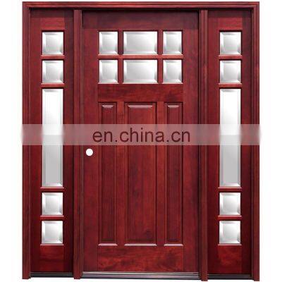 solid core prehung mahogany double entry doors entry door with side lite