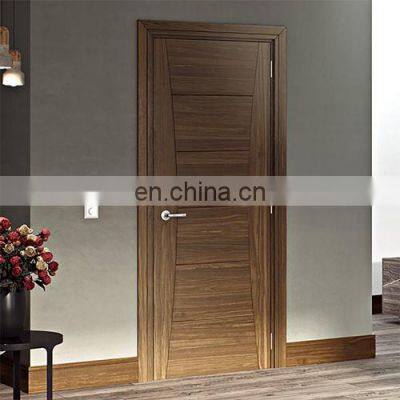 Flush slab luxury hotel apartment house office room wooden simple oak solid core prehung interior doors